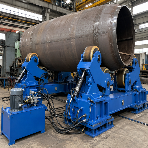 ABOKE self-aligning welding rotator with hydraulic power unit