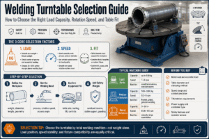 Welding Turntable Selection Guide: Load, Speed, and Fit