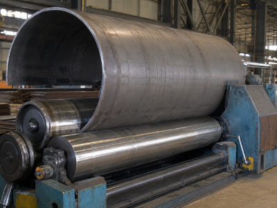 Three-roll CNC plate rolling and forming