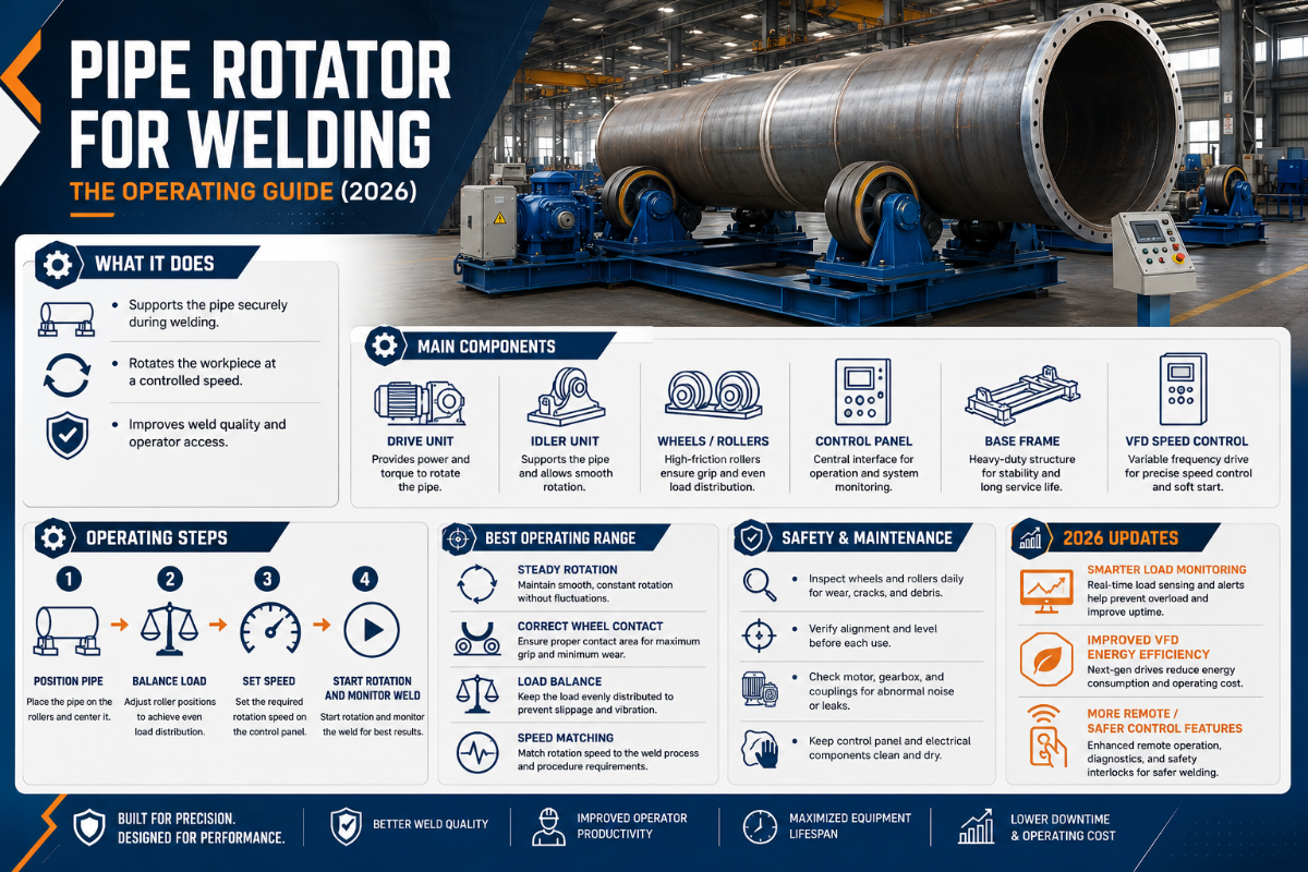 Pipe Rotator for Welding: The Operating Guide (2026)