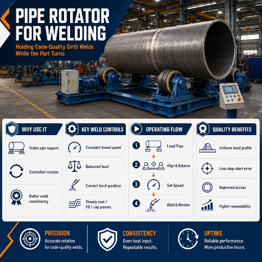 Holding Code-Quality Girth Welds While the Part Turns
