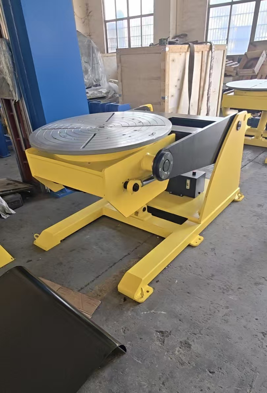 Welding positioner eliminating stressful postures and manual repositioning