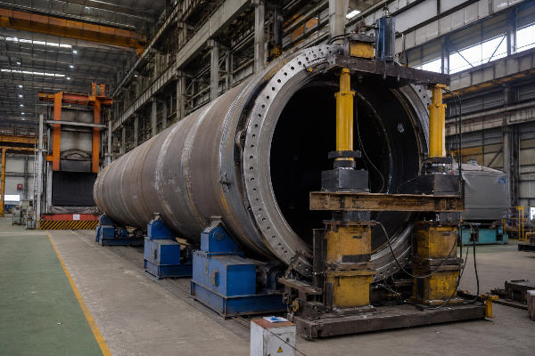 Aubrik Flange assembly and hydraulic straightener