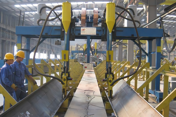 Automated H-beam welding lines