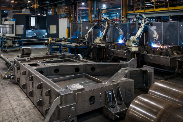 Heavy machinery robotic cells