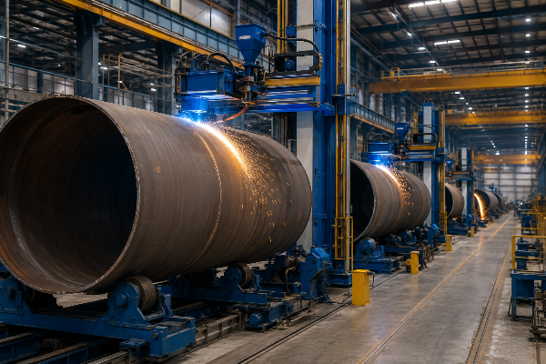 Wind energy tower production line