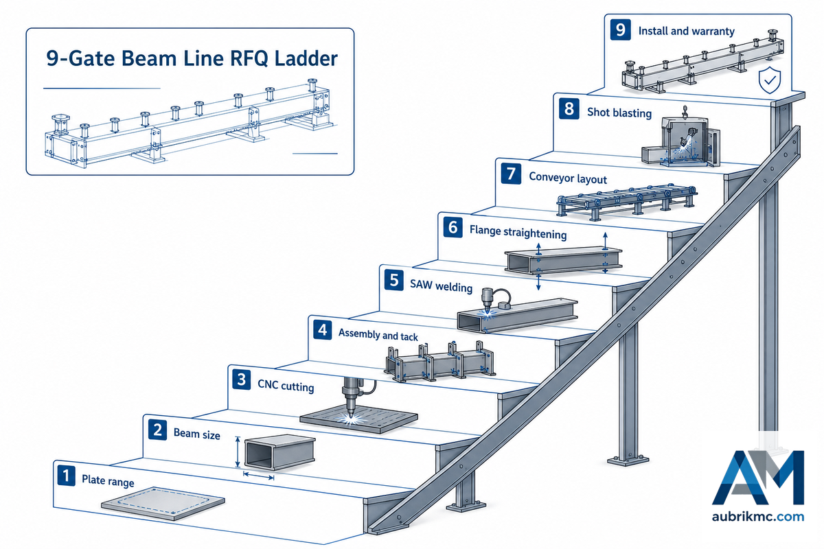 The 9-Gate Beam Line RFQ Ladder — Aubrik