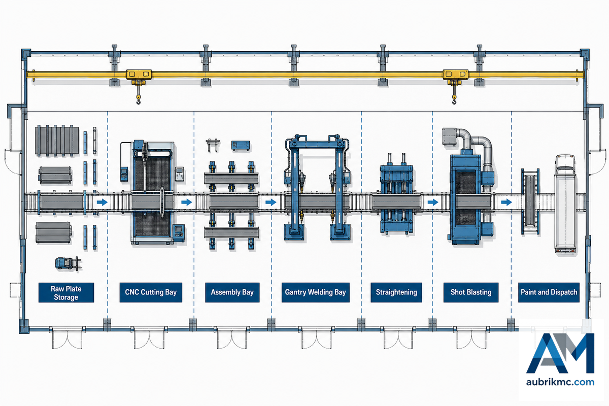 Where H-Beam Lines Fit in Steel Structure Fabrication — Aubrik