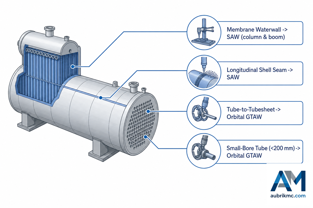 Welding Processes Behind Boiler Pressure Parts — Aubrik