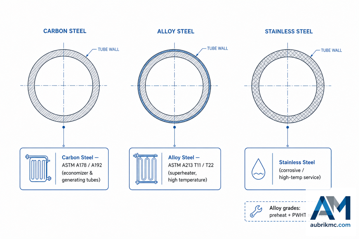 Boiler Steel and Tube Materials, Why Material Sets the Weld Procedure — Aubrik