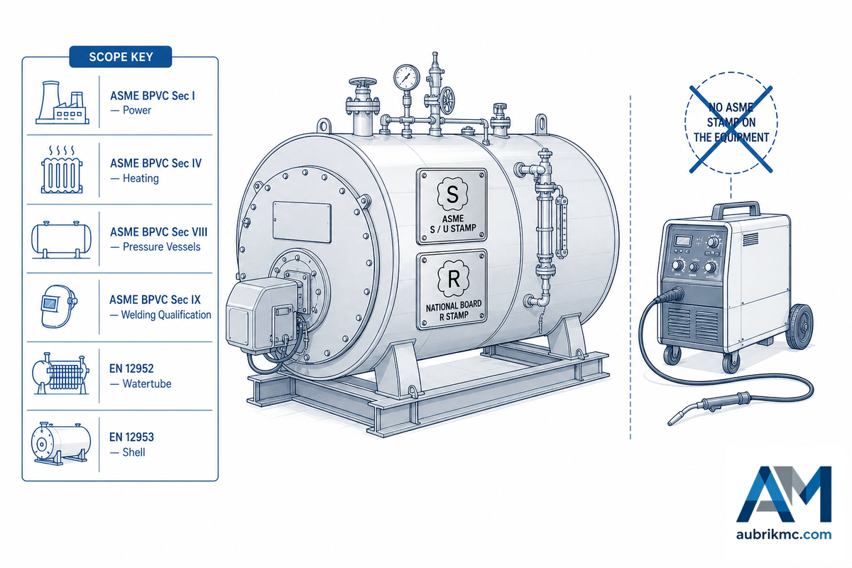 Codes and Compliance: ASME BPVC, EN 12952/12953 and the National Board — Aubrik