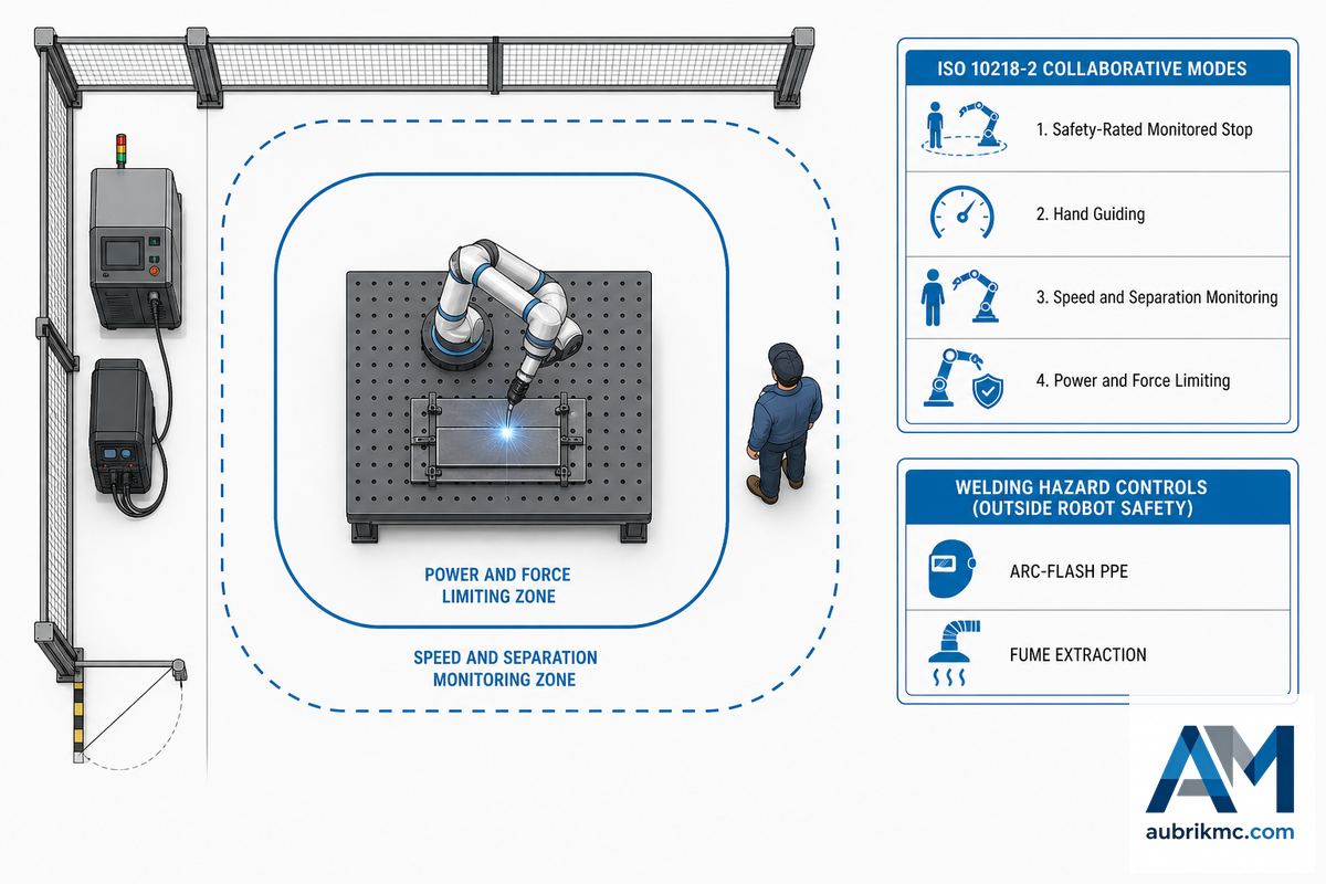 Cobot Welding Safety & ISO/TS 15066 Compliance — Aubrik