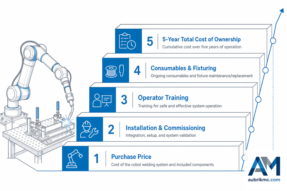 Budgeting for Cobot Welding: Cost & ROI — Aubrik