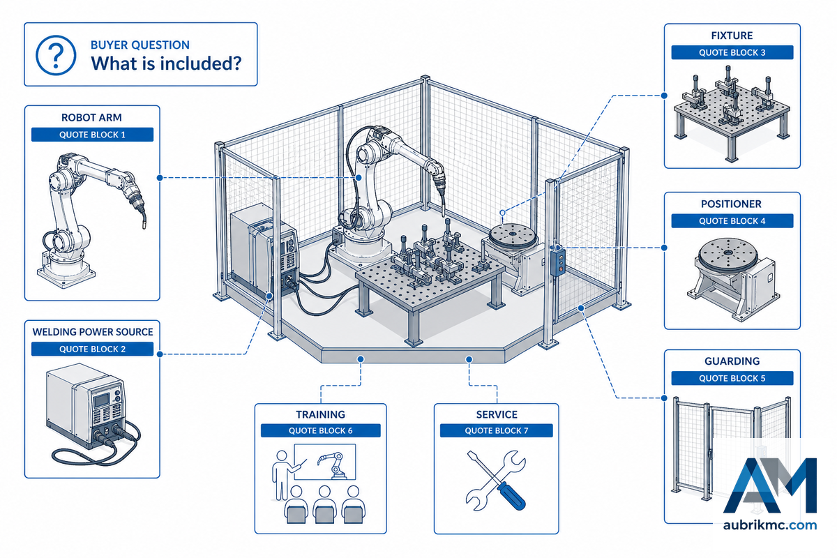 Arm, Cell, Fixture, Power Source, Controller: What You Are Actually Buying — Aubrik