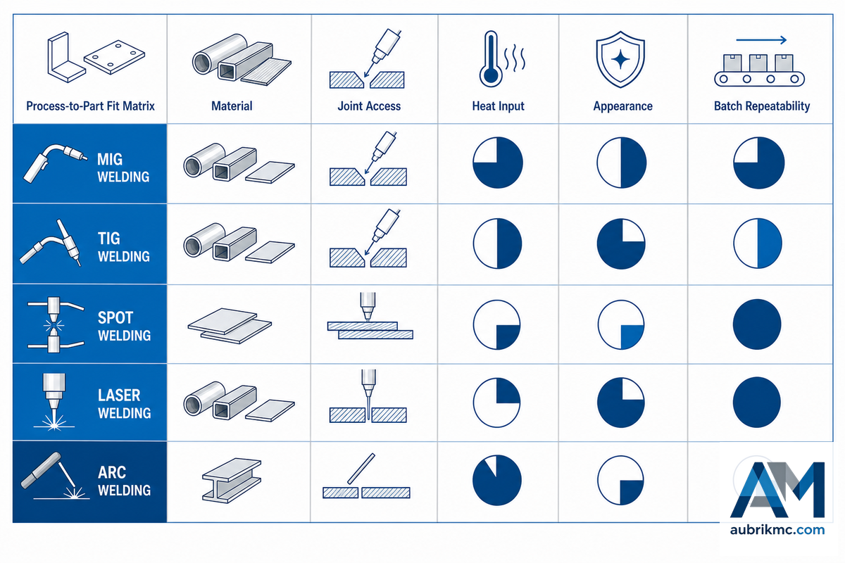 MIG, TIG, Spot, Laser, and Arc Welding: Match the Process to the Part — Aubrik