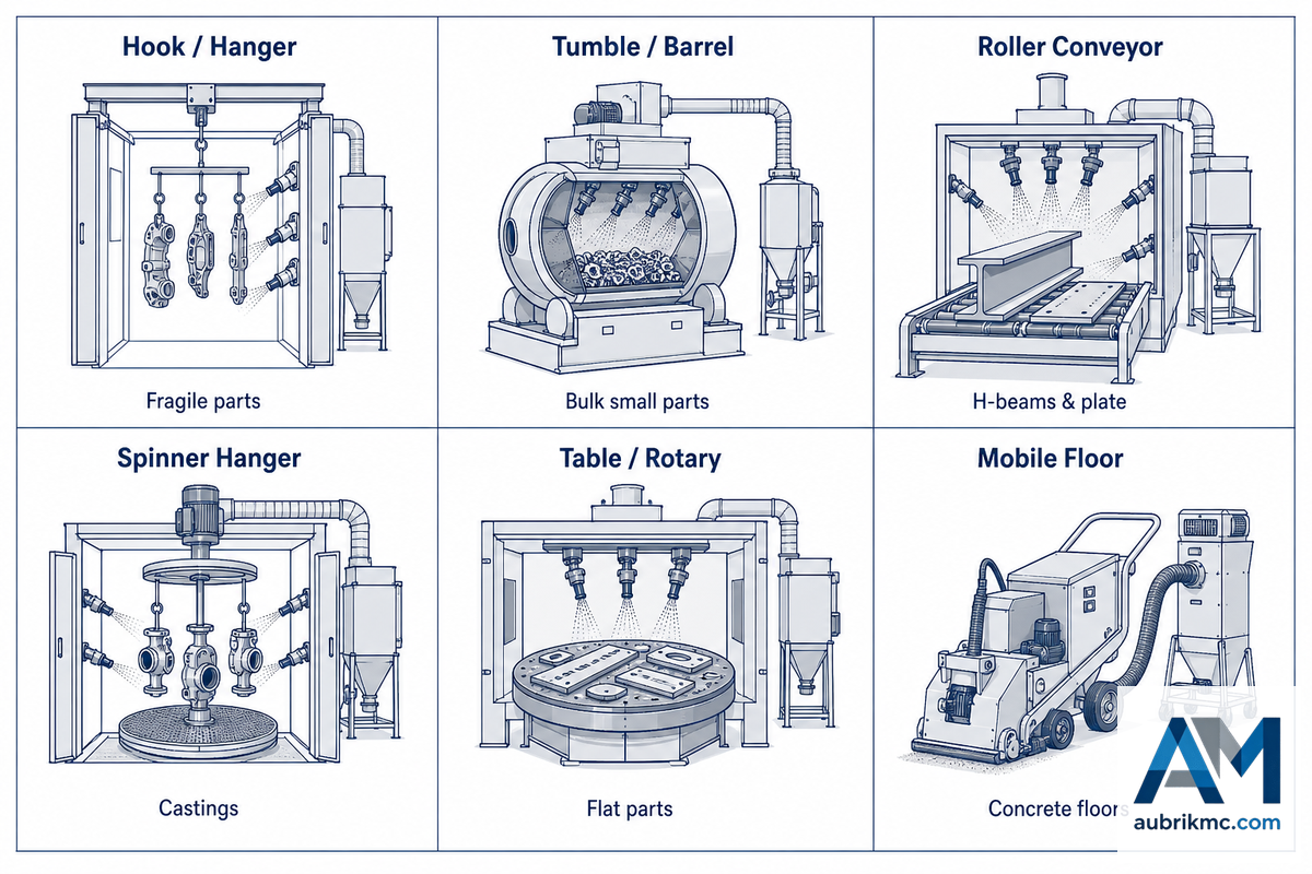 The Six Main Types of Shot Blasting Machines — Aubrik