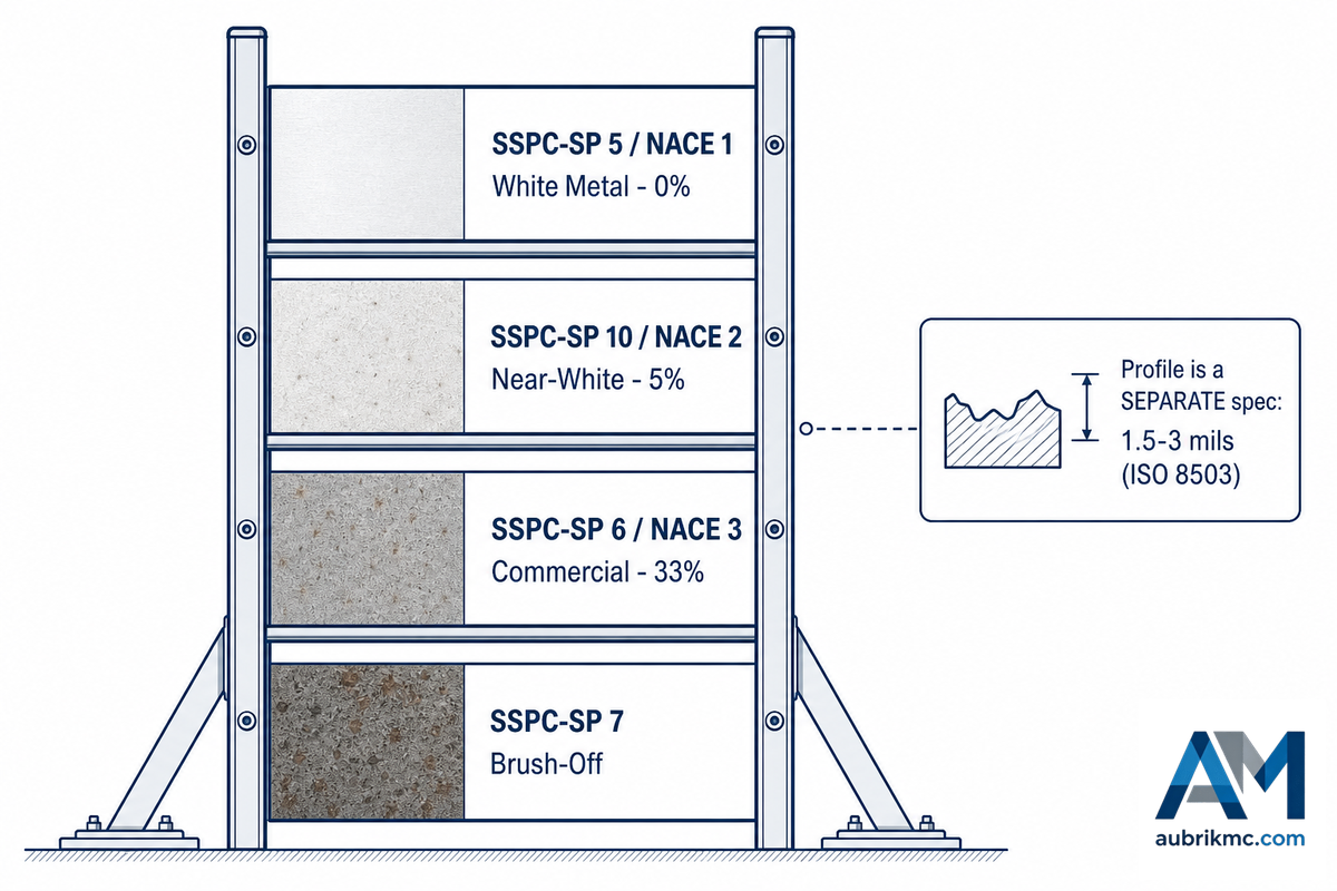 Surface Finish Standards: Sa Grades, SSPC and ISO — Aubrik