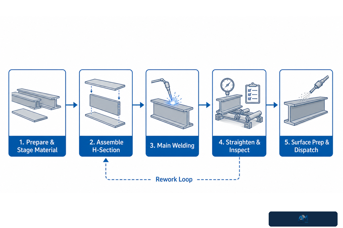 2. Map the Five-Stage H-Beam Production Flow — Aubrik