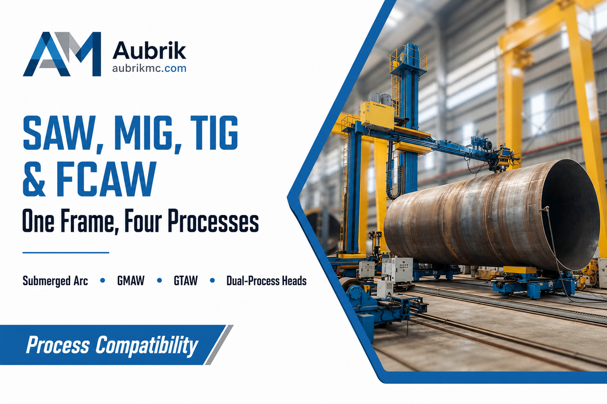 Process Compatibility: SAW, MIG, TIG and FCAW on One Frame — Aubrik