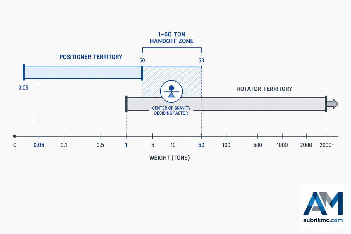 The Weight-Class Handoff Zone: When to Switch from Positioner to Rotator — Aubrik