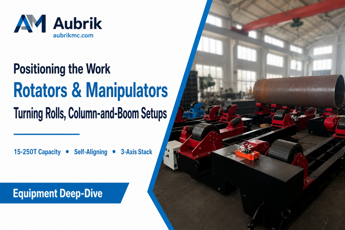 Positioning the Work: Turning Rolls, Rotators, and Column-and-Boom Manipulators — Aubrik