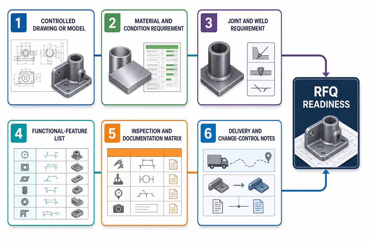 Six-document RFQ readiness pack for metal fabrication
