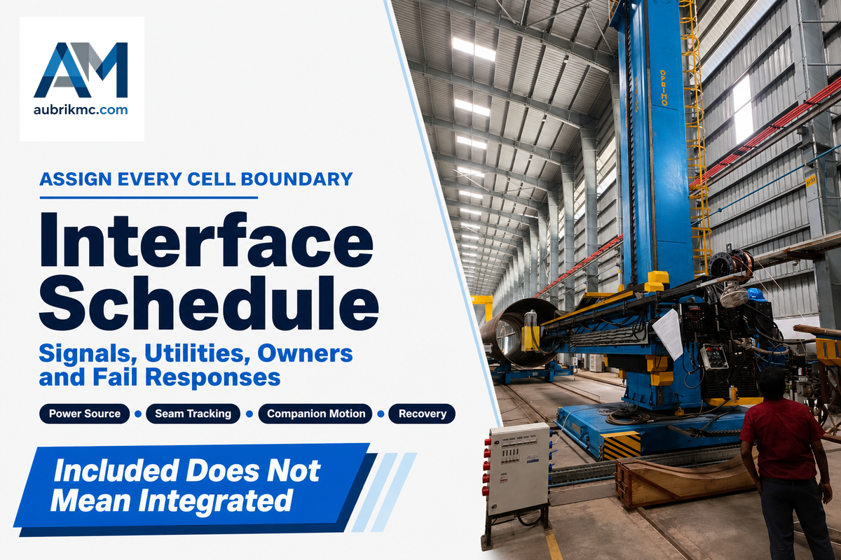 3. Write the Welding Automation Cell Interface Schedule Before Asking for Quotes — Aubrik