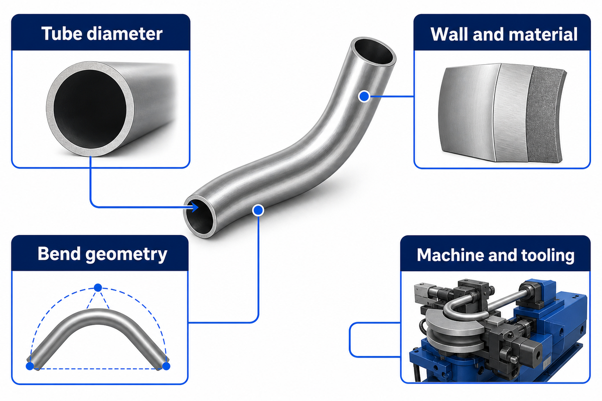 Specify the tube and bend together