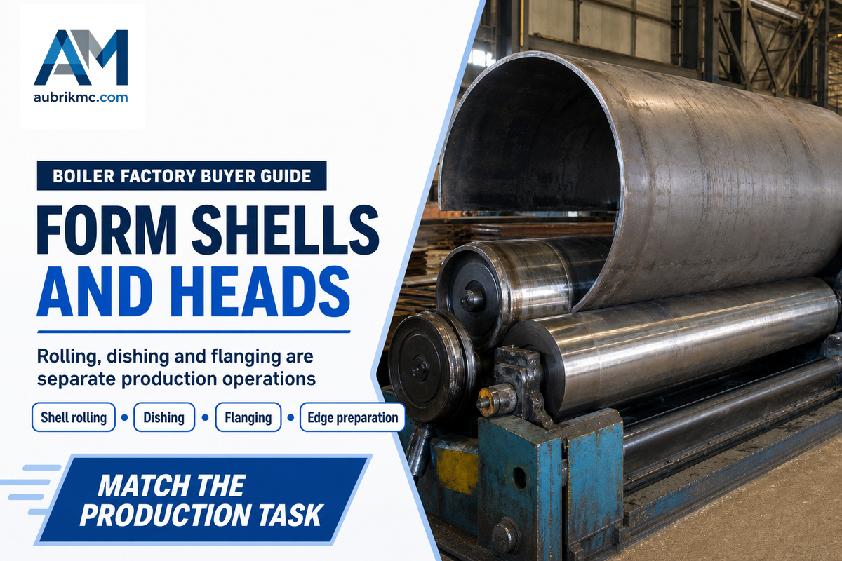 Rolling, dishing and flanging are separate production operations