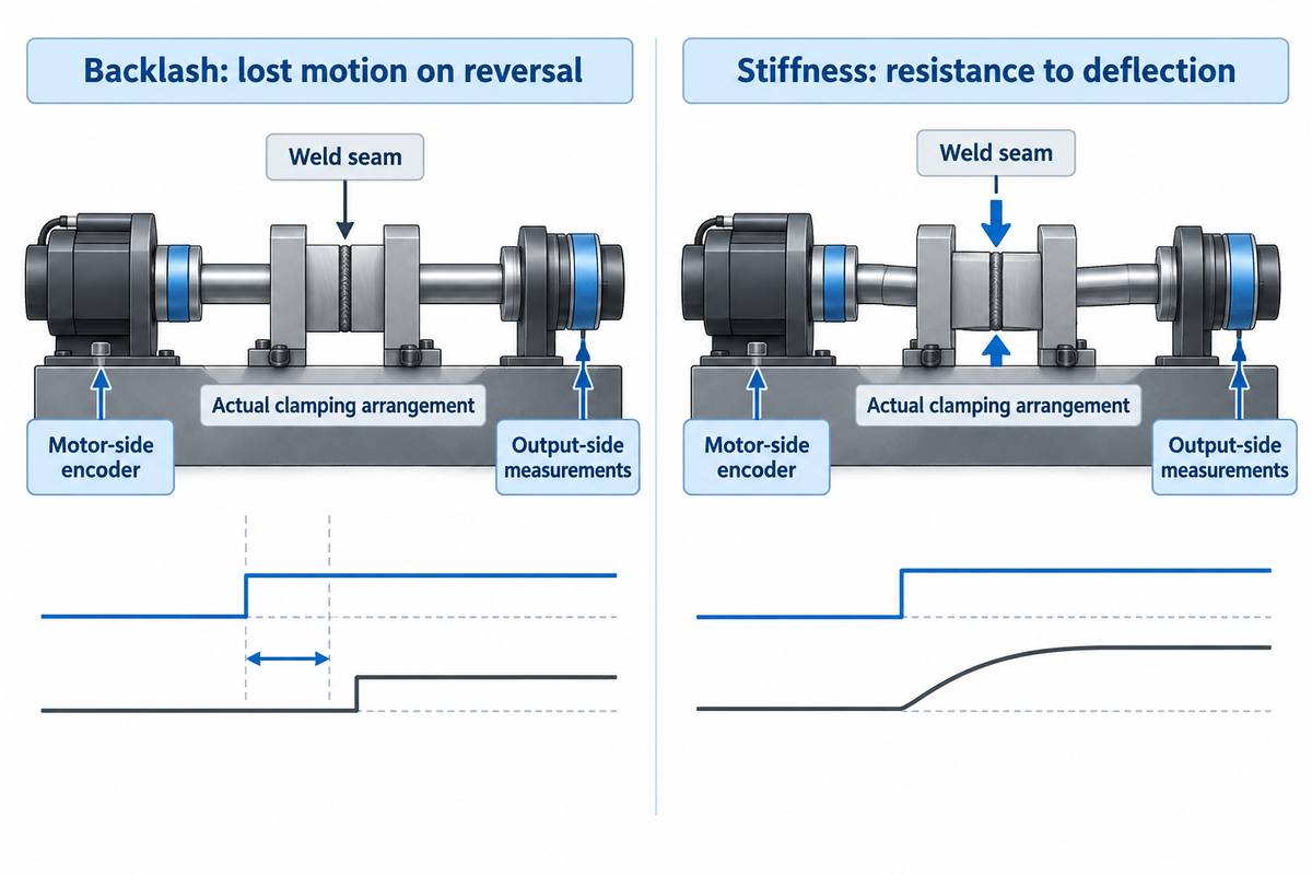 Backlash and Stiffness at the Weld Seam — Aubrik