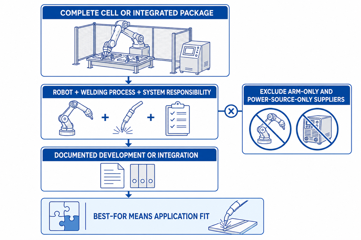 Selection criteria for complete cobot welding system manufacturers and integrators