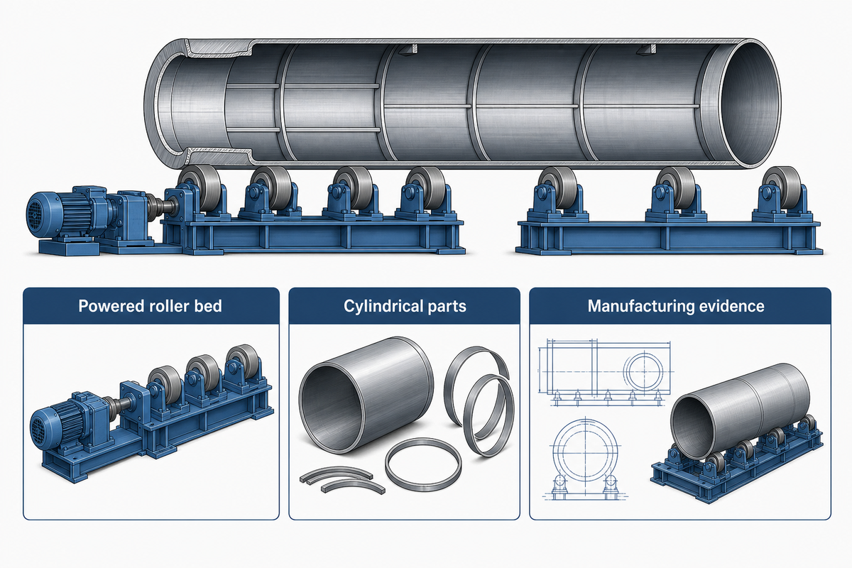 The shortlist requires powered roller-bed products and evidence of designing, manufacturing or assembling them.
