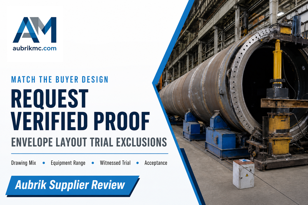Wind tower production line supplier proof poster covering drawing mix equipment range witnessed trial and acceptance